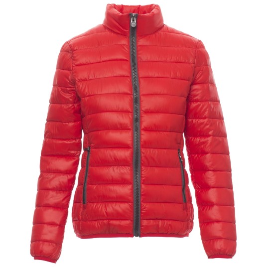 KURTKA CASUALOWA INFORMAL LADY - CZERWONY-SZARY