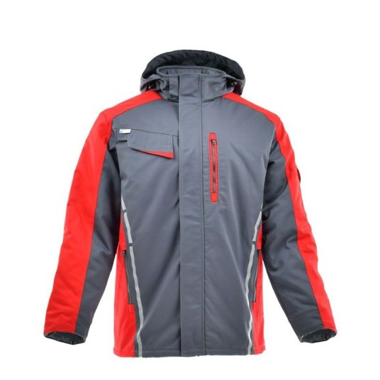 KURTKA DŁUGA OCIEPLANA STANDARD WINTER CIEMNOSZARY