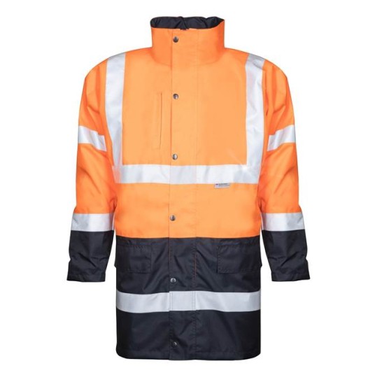 KURTKA HI-VIZ 4/1 - POMARAŃCZOWO-NIEBIESKI