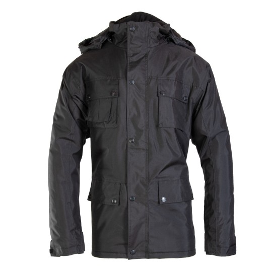 KURTKA OCIEPLANA BENEFIT AL - CZARNY