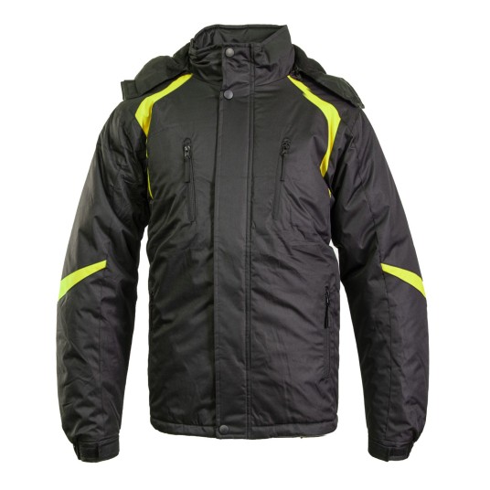 KURTKA OCIEPLANA BENEFIT NERO - ZIELONY