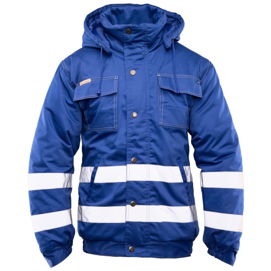 KURTKA OCIEPLANA BRIXTON SNOW PASY ODBLASKOWE - NIEBIESKI