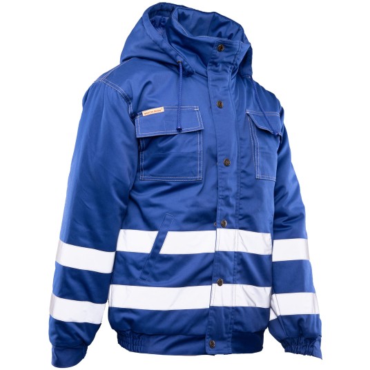 KURTKA OCIEPLANA BRIXTON SNOW PASY ODBLASKOWE - NIEBIESKI