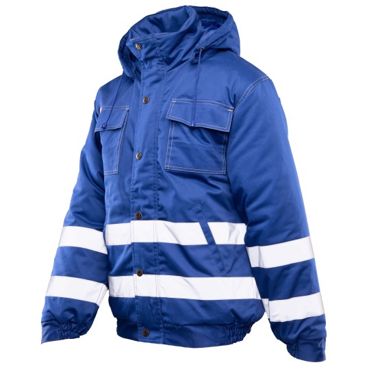 KURTKA OCIEPLANA BRIXTON SNOW PASY ODBLASKOWE - NIEBIESKI