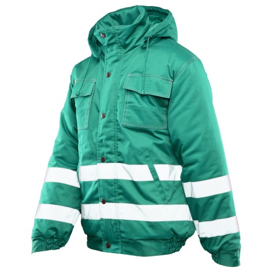 KURTKA OCIEPLANA BRIXTON SNOW PASY ODBLASKOWE - ZIELONY