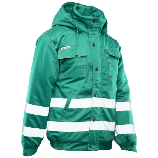 KURTKA OCIEPLANA BRIXTON SNOW PASY ODBLASKOWE - ZIELONY