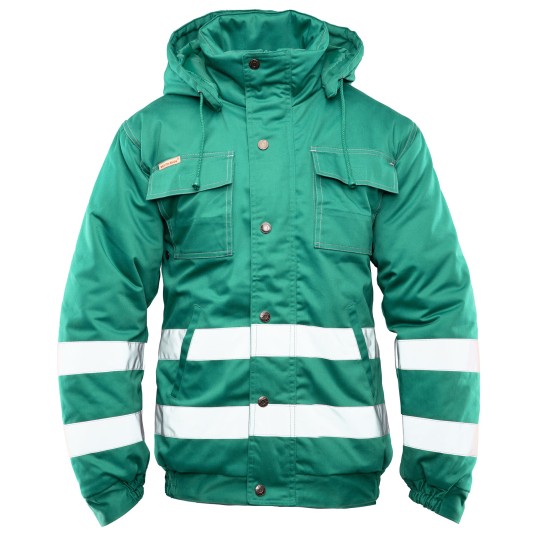 KURTKA OCIEPLANA BRIXTON SNOW PASY ODBLASKOWE - ZIELONY