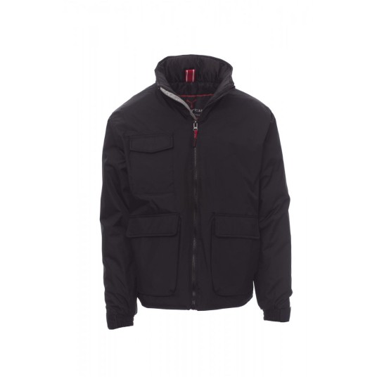 KURTKA OCIEPLANA ROZPINANA UNISEX RENEGADE - CZARNY/SZARY STALOWY