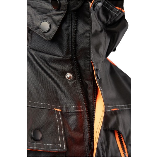 KURTKA OCIEPLANA SEVEN KINGS RIVAL - CZARNY-POMARAŃCZOWY