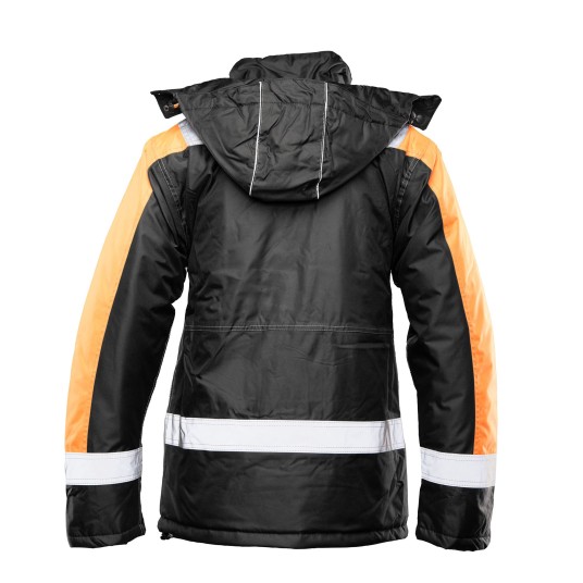 KURTKA OCIEPLANA SEVEN KINGS RIVAL - CZARNY-POMARAŃCZOWY