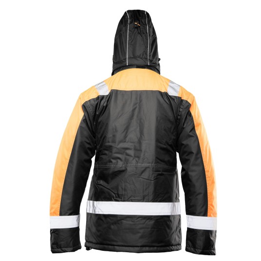 KURTKA OCIEPLANA SEVEN KINGS RIVAL - CZARNY-POMARAŃCZOWY