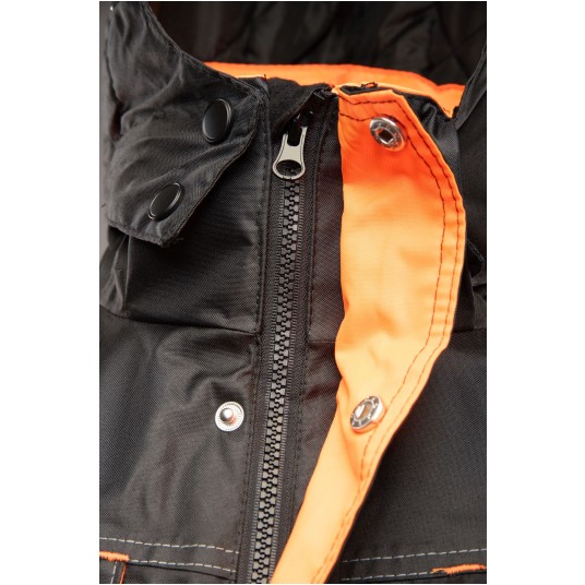 KURTKA OCIEPLANA SEVEN KINGS RIVAL - CZARNY-POMARAŃCZOWY