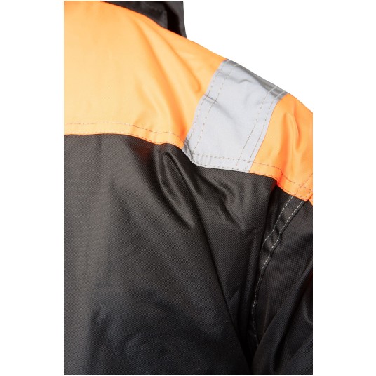 KURTKA OCIEPLANA SEVEN KINGS RIVAL - CZARNY-POMARAŃCZOWY