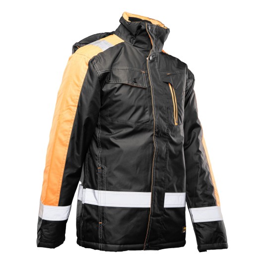 KURTKA OCIEPLANA SEVEN KINGS RIVAL - CZARNY-POMARAŃCZOWY