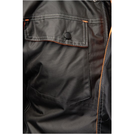 KURTKA OCIEPLANA SEVEN KINGS RIVAL - CZARNY-POMARAŃCZOWY