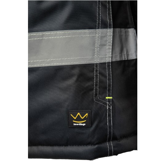 KURTKA OCIEPLANA SEVEN KINGS RIVAL - CZARNY-ŻÓŁTY