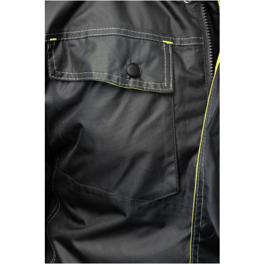 KURTKA OCIEPLANA SEVEN KINGS RIVAL - CZARNY-ŻÓŁTY