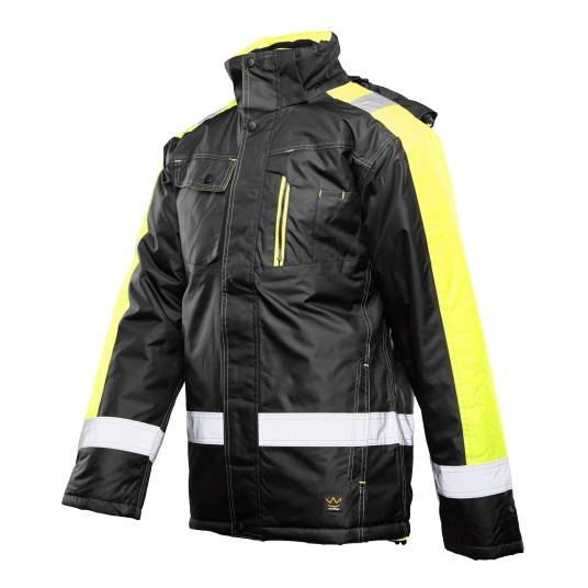 KURTKA OCIEPLANA SEVEN KINGS RIVAL - CZARNY-ŻÓŁTY