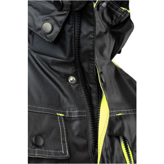 KURTKA OCIEPLANA SEVEN KINGS RIVAL - CZARNY-ŻÓŁTY