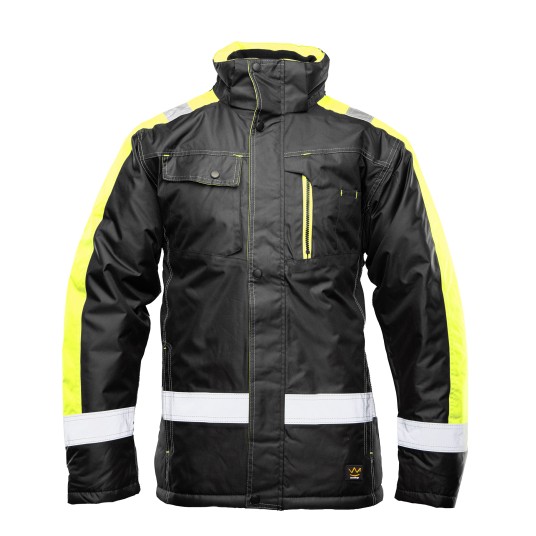 KURTKA OCIEPLANA SEVEN KINGS RIVAL - CZARNY-ŻÓŁTY