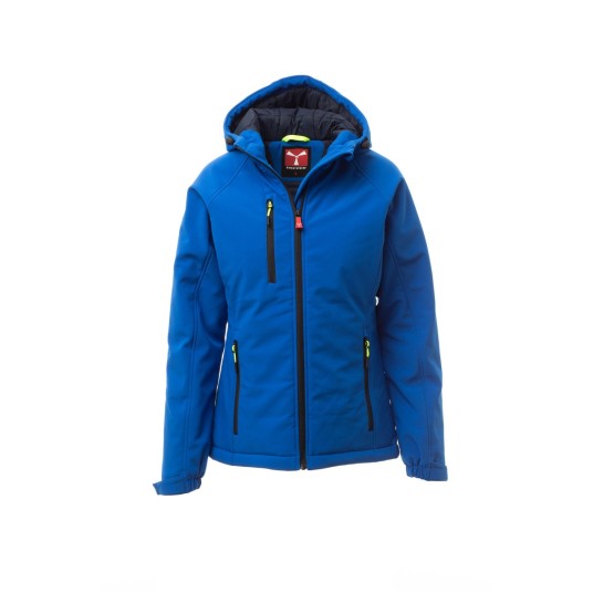 KURTKA OCIEPLANA SOFTSHELL Z KAPTUREM DAMSKA GALE PAD LADY - KRÓLEWSKI NIEBIESKI/GRANATOWY
