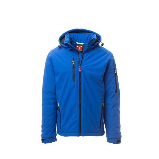 KURTKA OCIEPLANA SOFTSHELL Z KAPTUREM MĘSKA CREEK PAD - KRÓLEWSKI NIEBIESKI/GRANATOWY