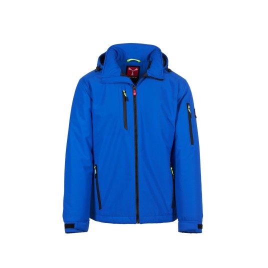 KURTKA OCIEPLANA SOFTSHELL Z KAPTUREM MĘSKA CREEK PAD ULTRALITE - KRÓLEWSKI NIEBIESKI/GRANATOWY