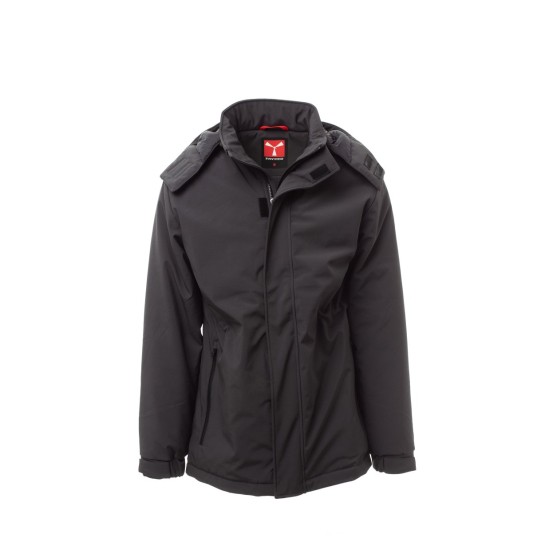 KURTKA OCIEPLANA SOFTSHELL Z KAPTUREM MĘSKA NORDET - ANTRACYTOWY