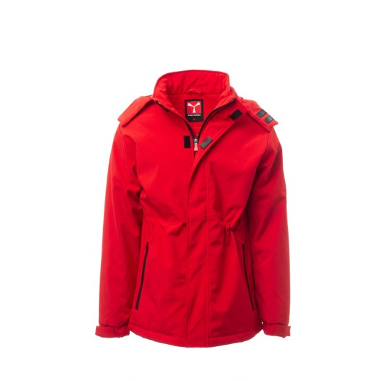KURTKA OCIEPLANA SOFTSHELL Z KAPTUREM MĘSKA NORDET - CZERWONY