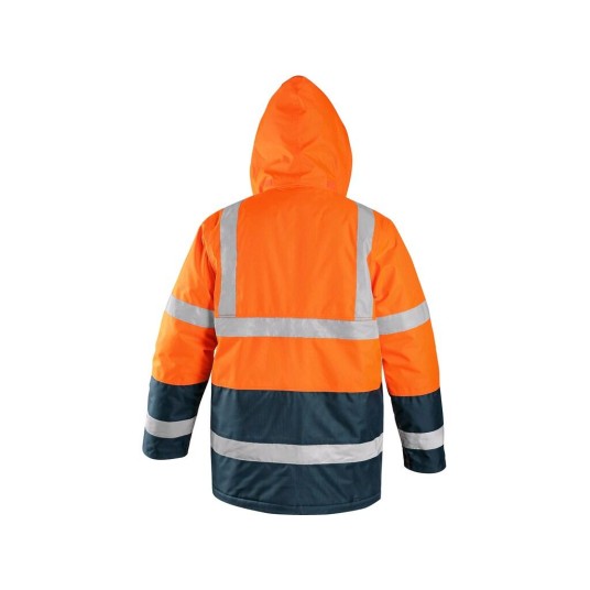 KURTKA OSTRZEGAWCZA CXS OXFORD MĘSKA - POMARAŃCZOWO-NIEBIESKI