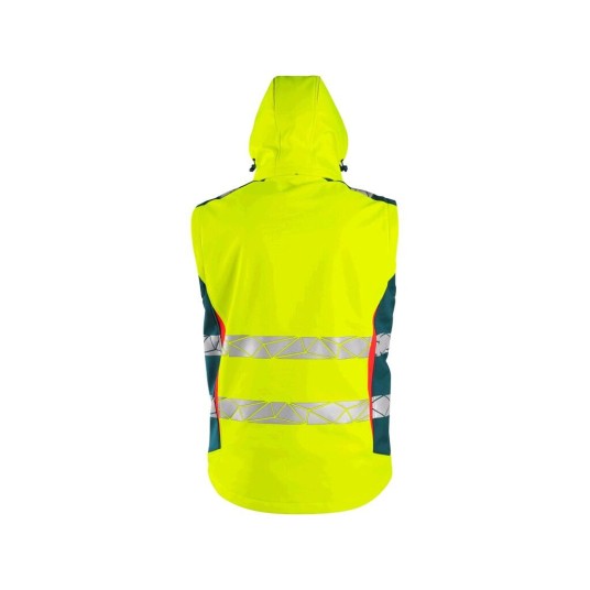 KURTKA OSTRZEGAWCZA SOFTSHELL CXS BEDFORD MĘSKA - ŻÓŁTY