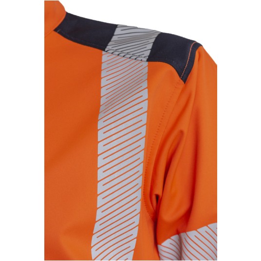 KURTKA OSTRZEGAWCZA SOFTSHELL KAZAN HV - POMARAŃCZOWY