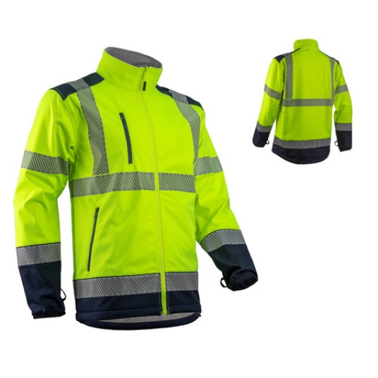 KURTKA OSTRZEGAWCZA SOFTSHELL KAZAN HV - ŻÓŁTY