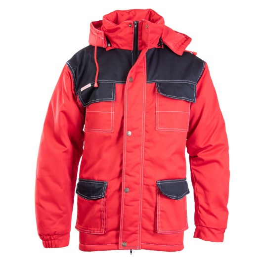 KURTKA PARKA BRIXTON SNOW - CZARNY-CZERWONY