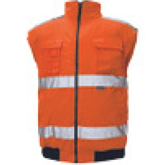 KURTKA PILOTKA OSTRZEGAWCZA CLOVELLY 2W1 - POMARAŃCZOWY