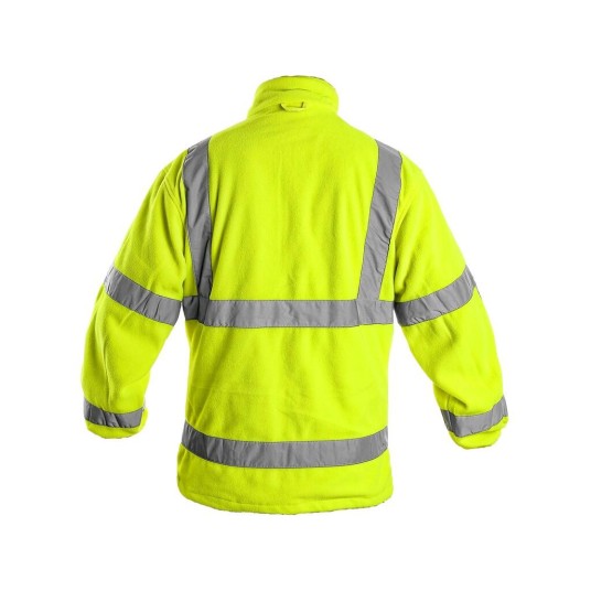 KURTKA PRESTON MĘSKA OSTRZEGAWCZA POLAR - ŻÓŁTY