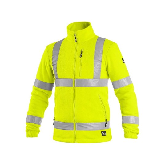 KURTKA PRESTON MĘSKA OSTRZEGAWCZA POLAR - ŻÓŁTY