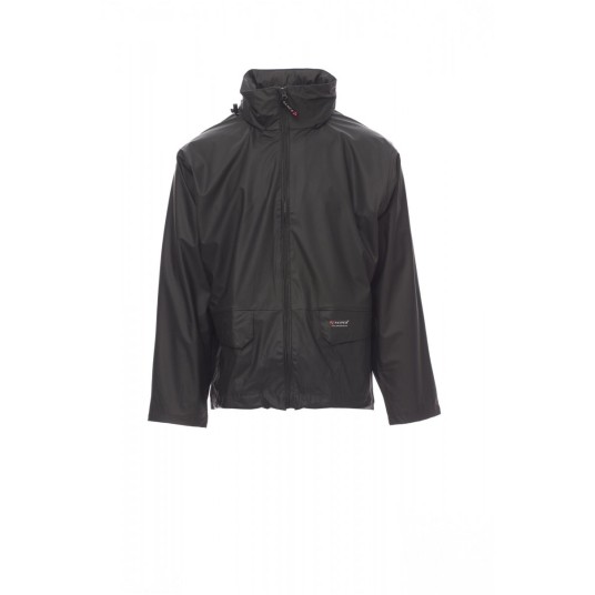 KURTKA PRZECIWDESZCZOWA ODBLASKOWA PU MĘSKA DRY-JACKET - ZIELONY