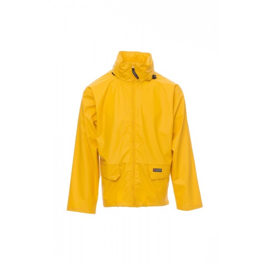KURTKA PRZECIWDESZCZOWA ODBLASKOWA PU MĘSKA DRY-JACKET - ŻÓŁTY