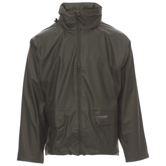 KURTKA PRZECIWDESZCZOWA OSTRZEGAWCZA HIVIS DRY-JACKET - ZIELONY