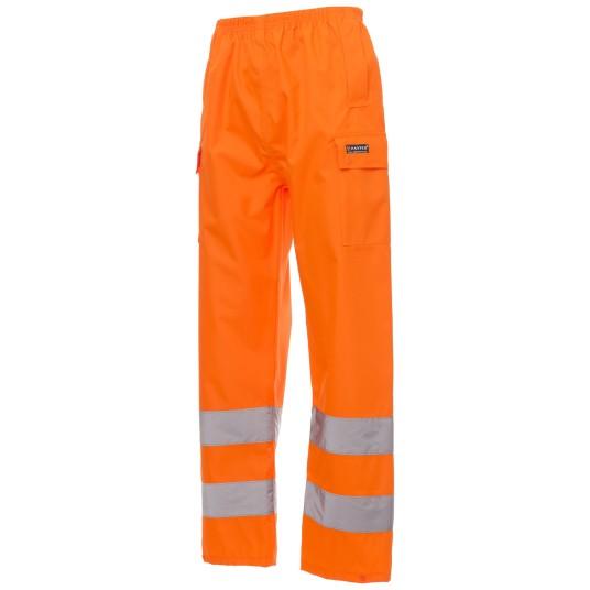 KURTKA PRZECIWDESZCZOWA OSTRZEGAWCZA HIVIS HURRICANE-PANTS - POMARAŃCZOWY FLUO