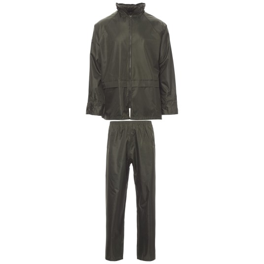 KURTKA PRZECIWDESZCZOWA OSTRZEGAWCZA HIVIS SET-NYLON - ZIELONY