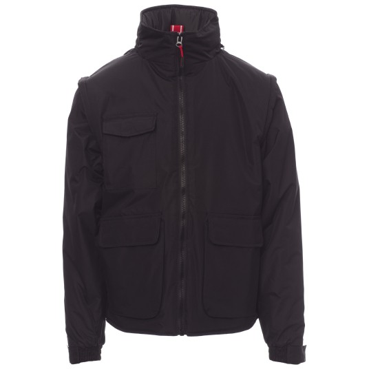 KURTKA ROBOCZA OSTRZEGAWCZA HIVIS ESCAPE - CZARNY-SZARY STALOWY