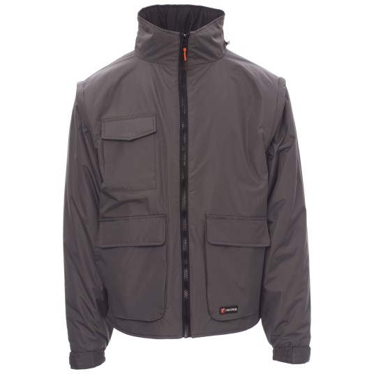 KURTKA ROBOCZA OSTRZEGAWCZA HIVIS ESCAPE - ZADYMIONY-CZARNY