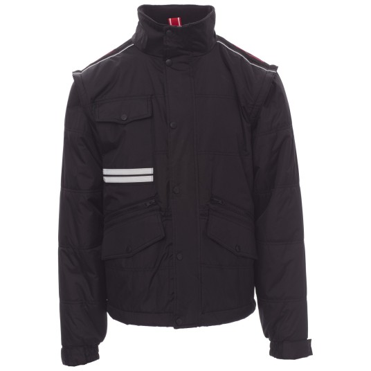 KURTKA ROBOCZA OSTRZEGAWCZA HIVIS FIGHTER 2.0 - CZARNY-SZARY STALOWY