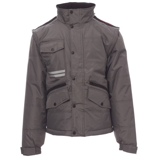 KURTKA ROBOCZA OSTRZEGAWCZA HIVIS FIGHTER 2.0 - ZADYMIONY-CZARNY