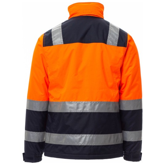 KURTKA ROBOCZA OSTRZEGAWCZA HIVIS HISPEED LADY - POMARAŃCZOWY FLUO-GRANATOWY