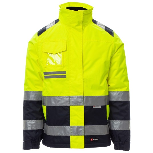 KURTKA ROBOCZA OSTRZEGAWCZA HIVIS HISPEED LADY - ŻÓŁTY FLUO-GRANATOWY