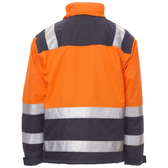 KURTKA ROBOCZA OSTRZEGAWCZA HIVIS HISPEED - POMARAŃCZOWY FLUO-GRANATOWY