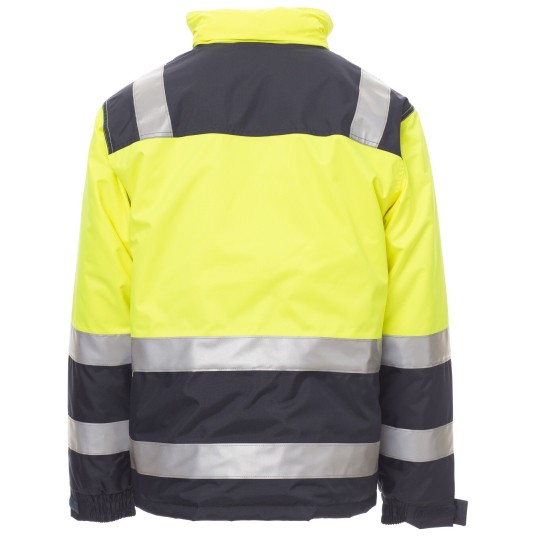 KURTKA ROBOCZA OSTRZEGAWCZA HIVIS HISPEED - ŻÓŁTY FLUO-GRANATOWY